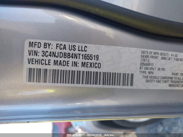 3C4NJDBB4NT165519 Jeep Compass Latitude 4x4