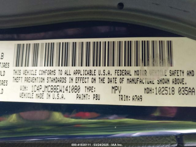 1C4PJMCB8EW141080 Jeep Cherokee Latitude
