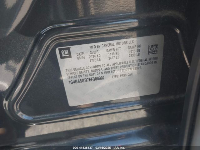 1G4GA5GR7EF300907 Buick Lacrosse