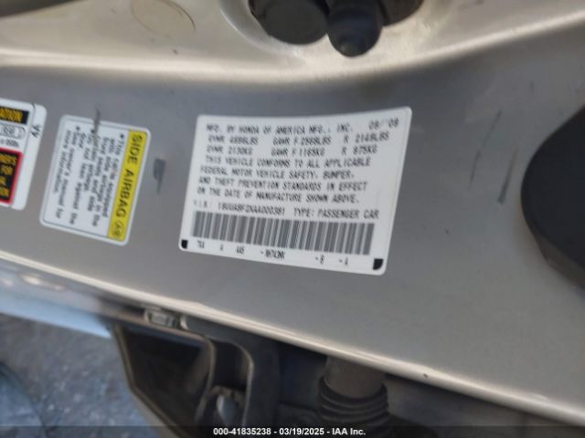 2010 ACURA TL 19UUA8F2XAA000381 Photo 8