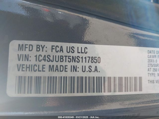 2022 JEEP WAGONEER 1C4SJUBT5NS117850 Photo 8