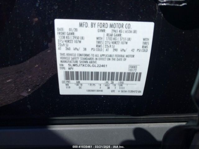 5LM5J7XC0LGL22461 Lincoln Aviator Reserve