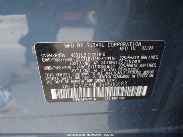 JF2SKAMC3RH500683 Subaru Forester Touring