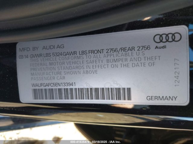 WAUFGAFC5EN133941 Audi A6 3.0t Premium Plus
