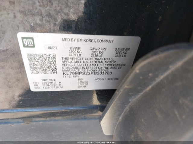 KL79MPS23PB201700 Chevrolet Trailblazer Fwd Lt