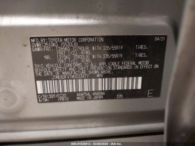 JTMEB3FV1MD033477 Toyota Rav4 Prime Xse