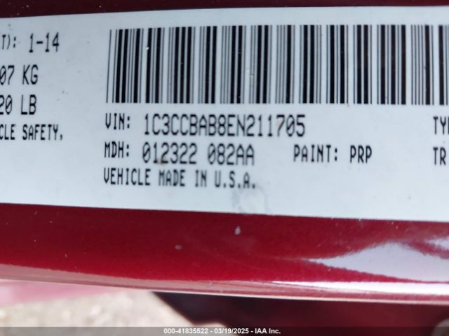 1C3CCBAB8EN211705 Chrysler 200 LX