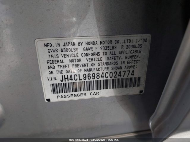 2004 ACURA TSX JH4CL96984C024774 Photo 8