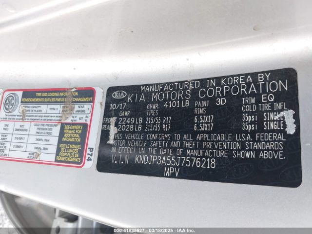 KNDJP3A55J7576218 KIA SOUL +