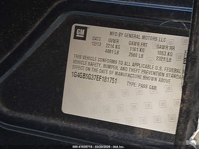 1G4GB5G37EF181751 Buick Lacrosse Leather Group