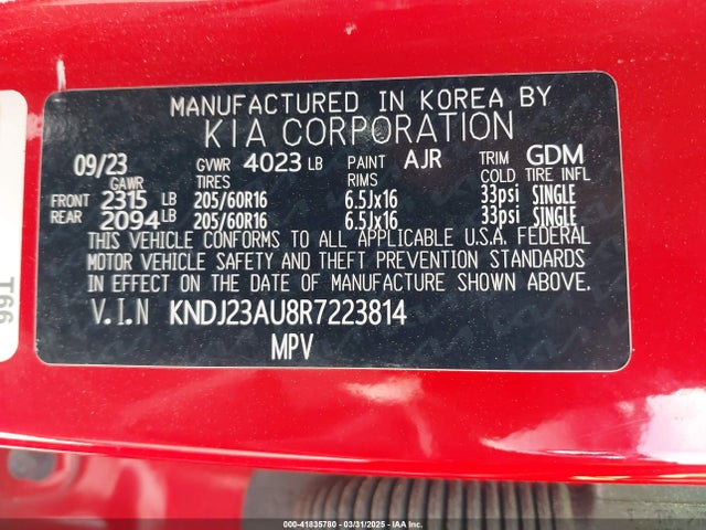KNDJ23AU8R7223814 KIA SOUL LX