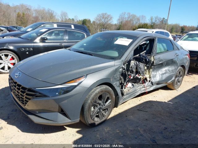 KMHLM4AJ0PU071388 Hyundai Elantra Hybrid Blue