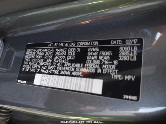 YV4A22PK7H1172370 Volvo Xc90 T6 Momentum