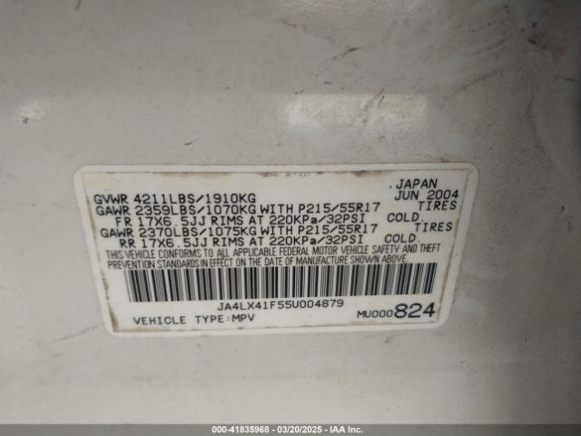 2005 MITSUBISHI OUTLANDER JA4LX41F55U004879 Photo 8