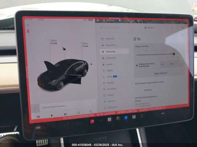 5YJ3E1EAXKF300705 Tesla Model 3 Long Range/mid Range/standard Range/standard Range Plus