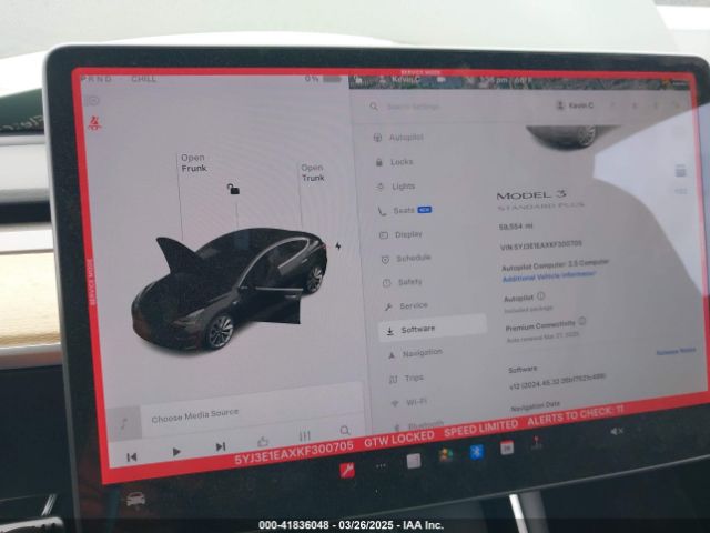 5YJ3E1EAXKF300705 Tesla Model 3 Long Range/mid Range/standard Range/standard Range Plus
