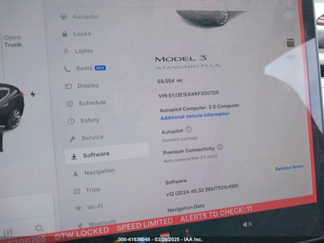5YJ3E1EAXKF300705 Tesla Model 3 Long Range/mid Range/standard Range/standard Range Plus