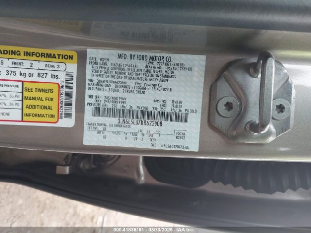 3LN6L5LU7KR622008 Lincoln Mkz Hybrid Reserve I