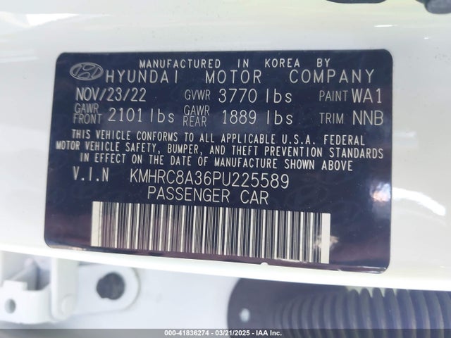 KMHRC8A36PU225589 Hyundai Venue Limited