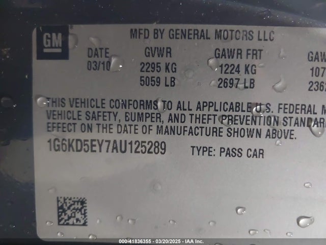 2010 CADILLAC DTS 1G6KD5EY7AU125289 Photo 8