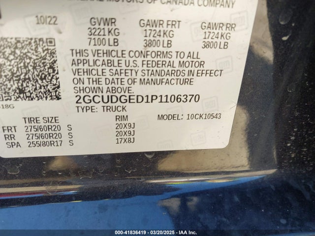 2GCUDGED1P1106370 Chevrolet Silverado 1500 4wd  Short Bed Ltz