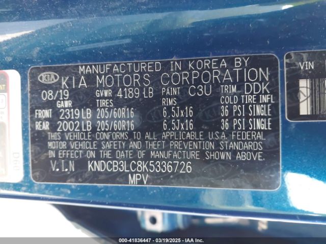 2019 KIA NIRO KNDCB3LC8K5336726 Photo 8