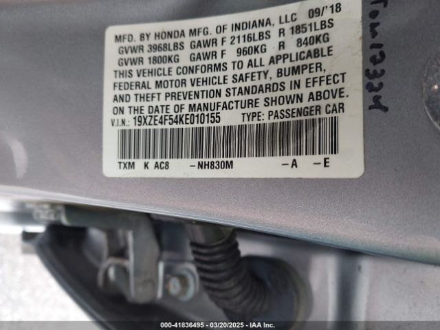 19XZE4F54KE010155 Honda INSIGHT EX
