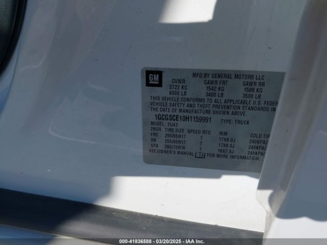 1GCGSCE10H1159991 Chevrolet Colorado Lt