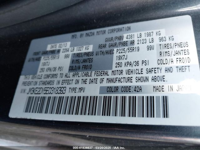 JM3KE2DY5E0318393 Mazda Cx-5 Grand Touring