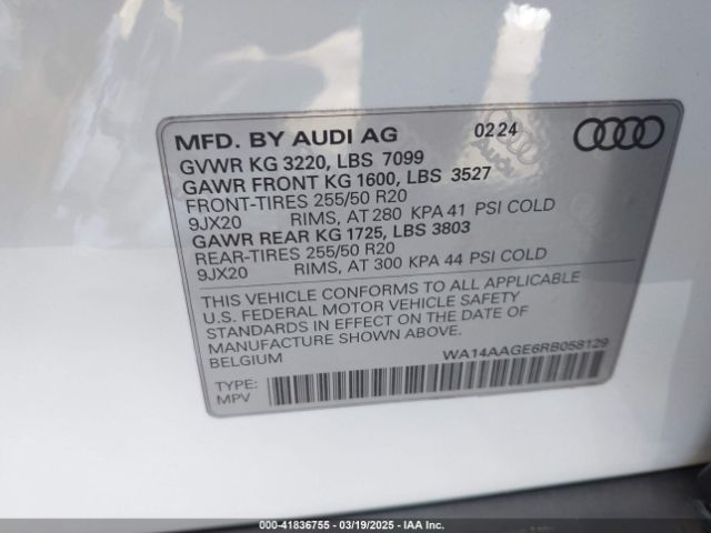 WA14AAGE6RB058129 Audi Q8