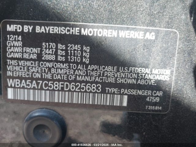 WBA5A7C58FD625683 BMW 528i Xdrive