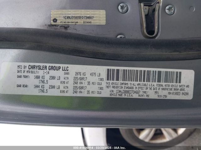 1C4NJDBB8ED734667 Jeep Compass Sport