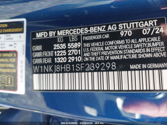 W1NKJ8HB1SF239298 Mercedes-Benz Amg Glc 43 Coupe 4matic