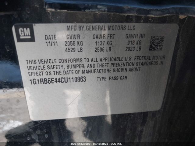 2012 CHEVROLET VOLT 1G1RB6E44CU110863 Photo 8
