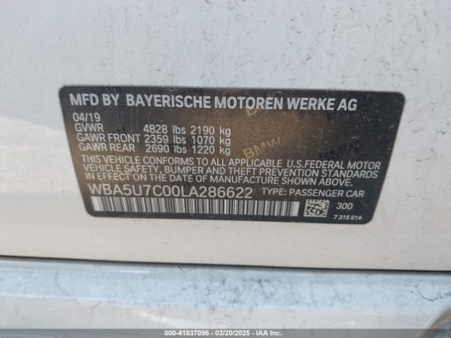 WBA5U7C00LA286622 BMW 3 Series M340i