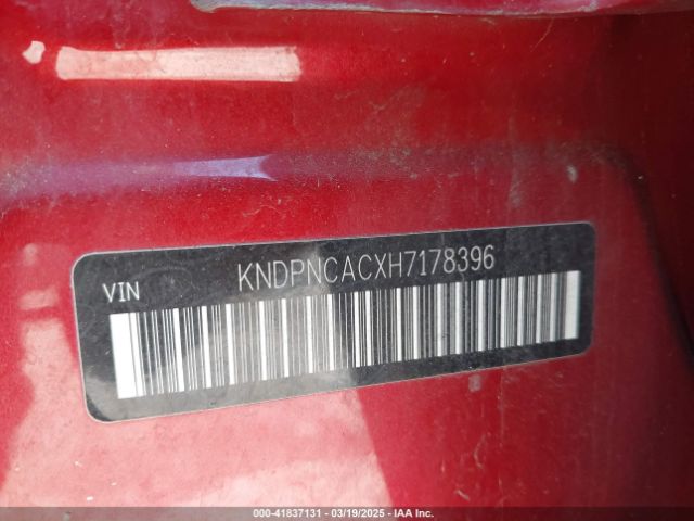 KNDPNCACXH7178396 KIA Sportage Ex