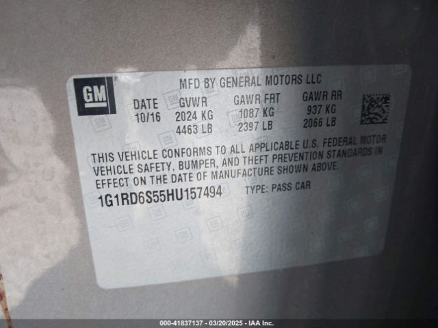 1G1RD6S55HU157494 Chevrolet Volt Premier