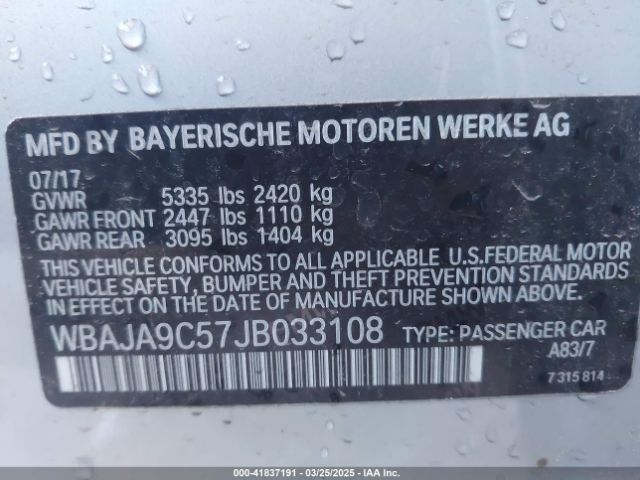 WBAJA9C57JB033108 BMW 530e Iperformance