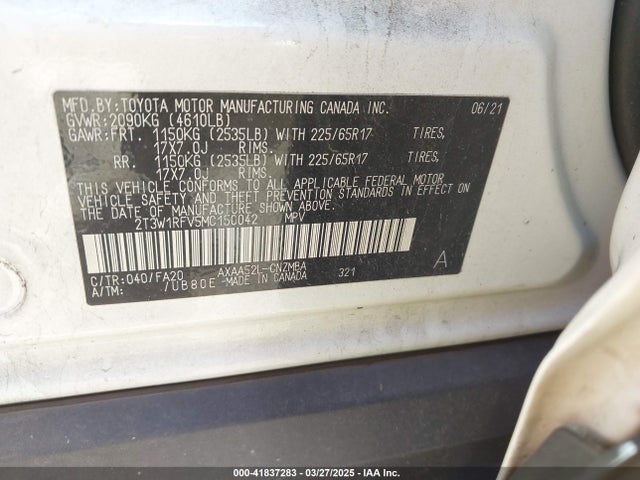 Toyota Rav4 Xle 2021 2T3W1RFV5MC150042 Image 9