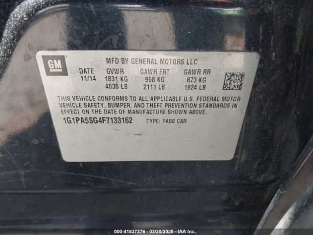 1G1PA5SG4F7133162 Chevrolet lwe