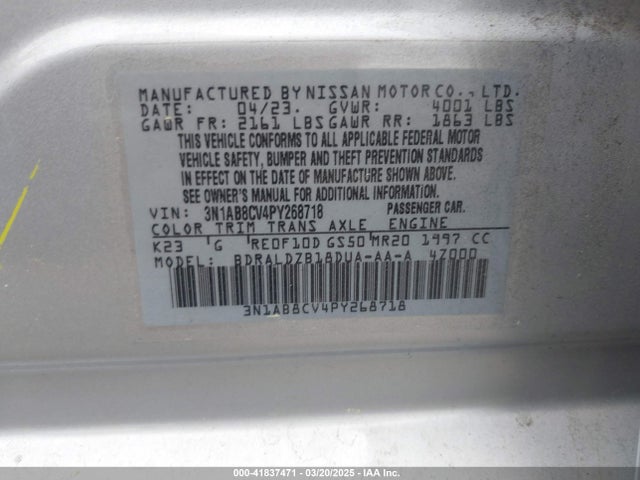 Nissan Sentra Sv Xtronic Cvt 2023 3N1AB8CV4PY268718 Image 9