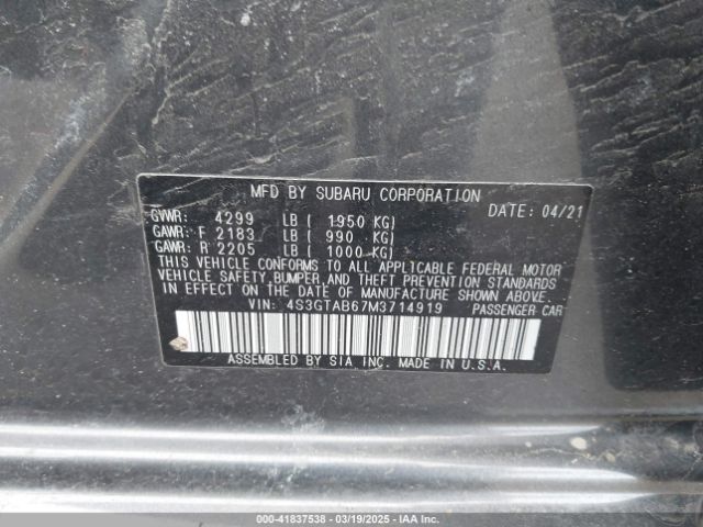4S3GTAB67M3714919 Subaru Impreza 5-door