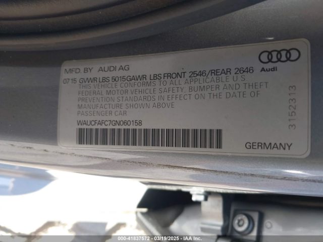 WAUCFAFC7GN060158 Audi A6 2.0t Premium