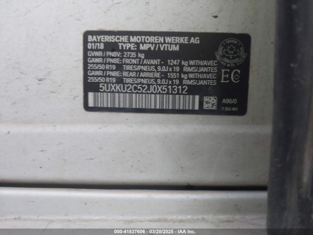 5UXKU2C52J0X51312 BMW X6 Xdrive35i
