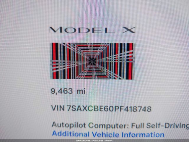 7SAXCBE60PF418748 Tesla Model X Plaid Tri Motor All-wheel Drive