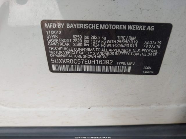 5UXKR0C57E0H16392 BMW X5 Xdrive35i