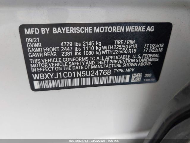 WBXYJ1C01N5U24768 BMW X2 Xdrive28i