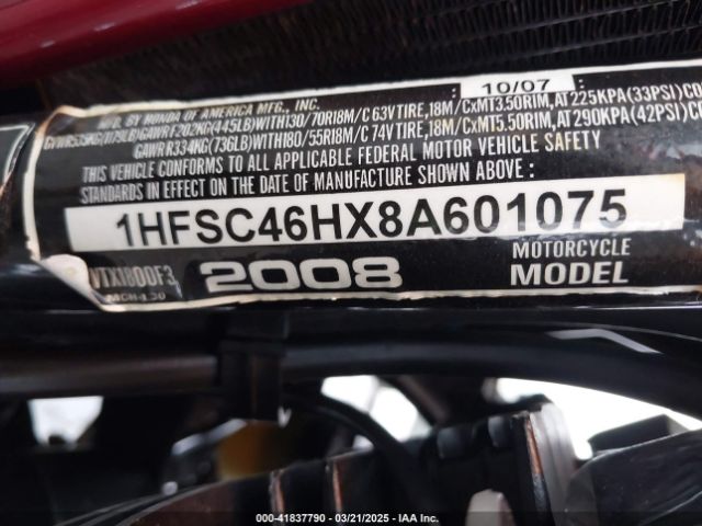 2008 HONDA VTX1800 1HFSC46HX8A601075 Photo 9
