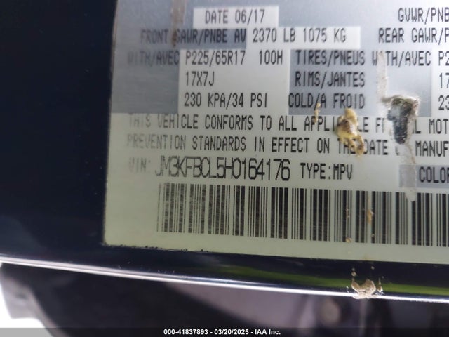 Mazda py 2017 JM3KFBCL5H0164176 Image 9