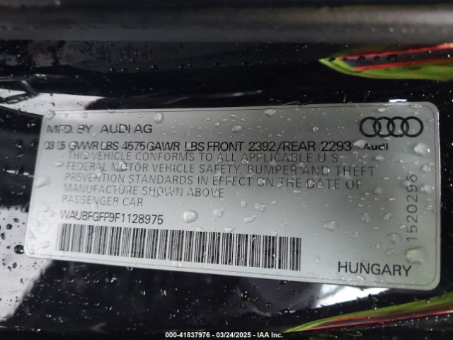 WAUBFGFF9F1128975 Audi A3 2.0t Premium